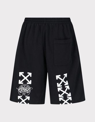 Off-white Mens Off-White Exactly The Opposite Arrow Skate Sweatshorts Black - Size: 33/32/32