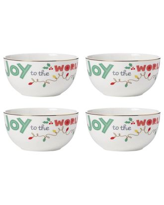 Lenox Set Of 4 Snoopy Christmas All-Purpose Bowls
