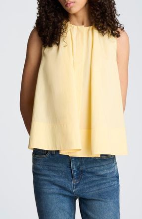 Kenneth Cole Paperbag Neck Sleeveless Top in Pastel Yellow at Nordstrom, Size X-Small
