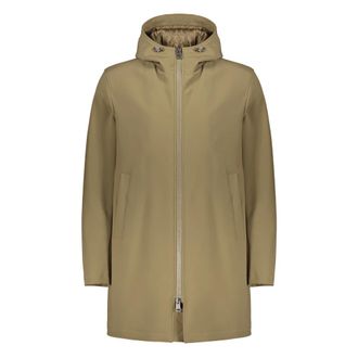 Herno Parkas, male, Green, Size: L Hooded Padded Jacket with Two-Way Zipper