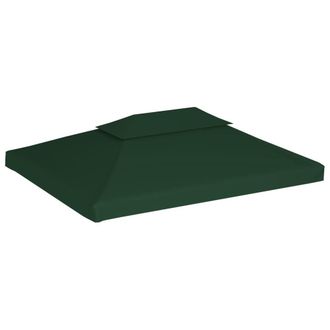 Berkfield Home Gazebo Cover Canopy Replacement 310 g / m &sup2; Green 3 x 4 m