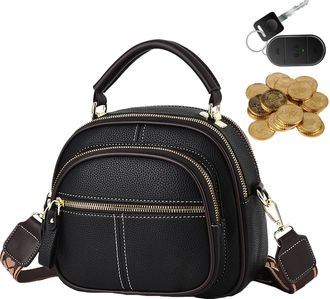 Generic Leather Bag - Brown Multifunctional Shoulder Purse, Large Capacity Travel Sling, Fashionable Organizer Handbag, Soft Leather With Multiple Compartment