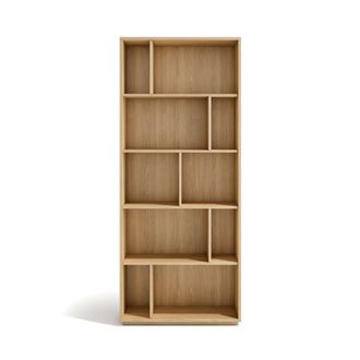 HERDASA Estanter&iacute;a librer&iacute;a en melamina roble dorado 191x80x32 cm