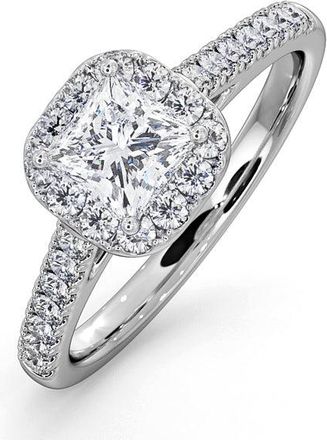 The Diamond Store Roxy GIA Diamond Engagement Side Stone Ring in Platinum 1.22CT G/SI2