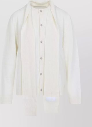 Maison Margiela ribbed scarf cardigan