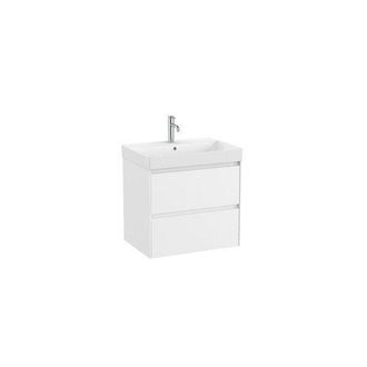 Roca Roca - Pack Unik Mueble Blanco De 2 Cajones + Lavabo Ona Medidas: 650x460x645 Mm