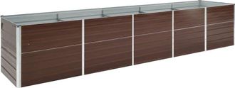 vidaXL Arriate De Acero Galvanizado Marr&oacute;n 400x80x45 Cm Vidaxl