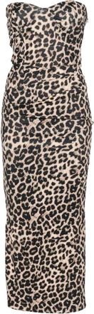 Twentyfourhaitch Palau Midi Jurk - Dames - Casual kleedjes - Veelkleurig - L - Nylon - Kleedjes