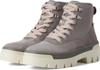 Keds Womens Keds Soho Boots Gray Suede Round Toe Lug Sole Ankle Platform HAWK1964