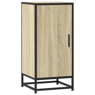 vidaXL Vidaxl - Aparador Madera Ingenier&iacute;a Y Metal Roble Sonoma 35,5x35x76 Cm