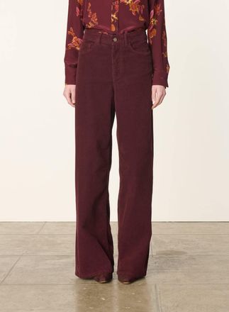 Vanessa Bruno Bilbao Straight Leg Pant In Bordeaux
