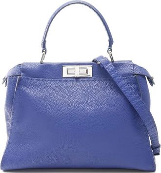 Fendi Borsa tote Peekaboo anni 2000 - Blu