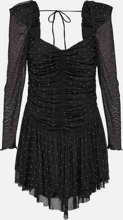 Rotate Ruffled embellished tulle minidress