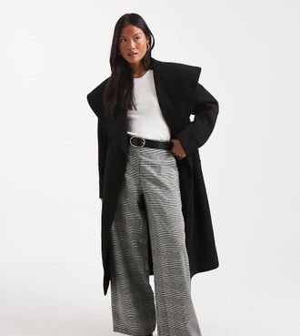 Miss Selfridge Cappotto elegante a portafoglio nero