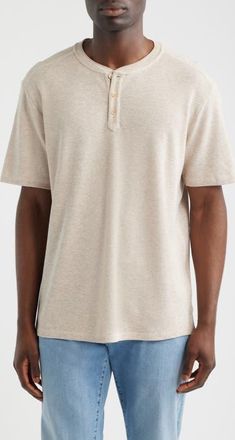 Tommy Bahama Lido Sands Short-Sleeve Henley in Morel at Nordstrom, Size Xxx-Large