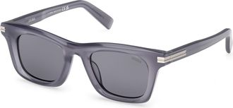 Ermenegildo Zegna Polarized Smoke Square Mens Sunglasses EZ0270-F 20D 52