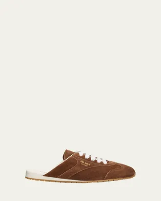 Prada Spark Suede Sneaker Mules