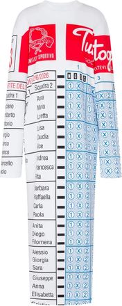 Moschino Midi-jurk met print - Wit