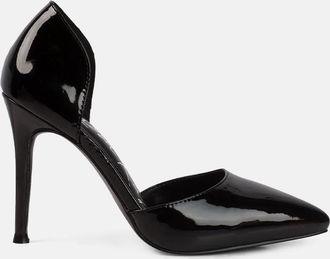 London Rag candy cane patent pu slip on stiletto heels