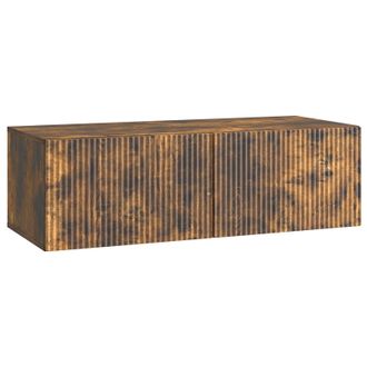 vidaXL Mueble Para Tv De Pared Roble Ahumado 98 X 41 X 30 Cm Vidaxl