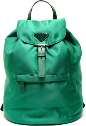 Prada Green Nylon Backpack (Pre-Owned)