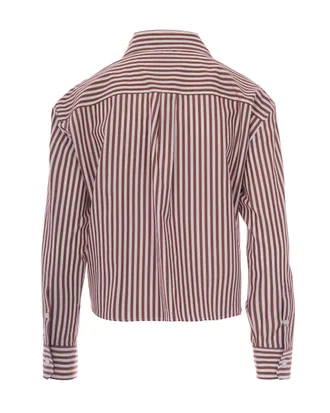 Max Mara Womens Shirt Panetto Terracotta Terracotta-Pink-Off Cotton Terracotta/pink/off