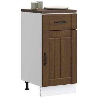 Berkfield Home Kitchen Base Cabinet Lucca Brown Oak Engineered Wood