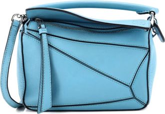 Loewe Puzzle Bag Leather Mini crossbody bag - Blauw