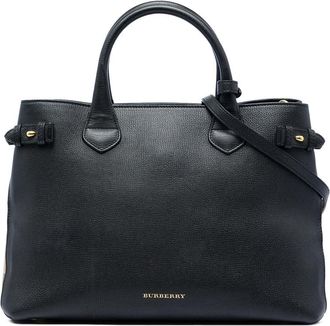 Burberry Pre-owned Burberry Medium Leather and House Check Banner Satchel Ladies X6JP4KT6LFL97ZF0