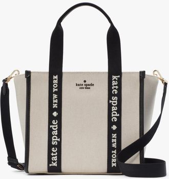 Kate Spade New York Womens Kip Canvas Small Tote - Beige - One Size