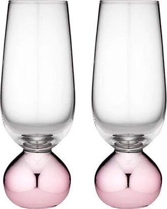 Ladelle Handgefertigte, luxuriöse Champagner Gläser Astrid Rosé (2er-Set)