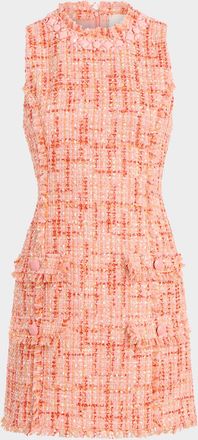 Cinq &agrave; Sept Ellisella Sleeveless Boucl&eacute; Mini Dress