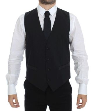 Dolce & Gabbana Mens Classic Wool Vest Black - Size EU 44 (Mens)