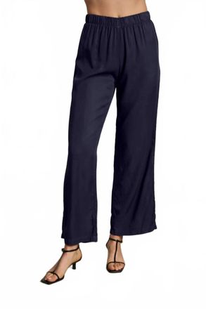 perfectwhitetee Hana Tencel Pull On Pant In Navy