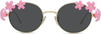 Loewe Signature Oval Zonnebril - Dames - Zonnebrillen - Geel - ONE Size - Accessoires