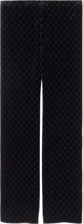 Gucci Straight Trousers, male, Black, Size: M GG Stretch Devor&eacute; Velvet Trousers