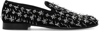 Dolce & Gabbana Schoenen met glinsterende loafers-stijl versieringen - Heren - Loafers - Zwart - 41 EU - Leer - Schoenen