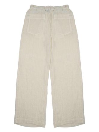 120% Lino Linen Blend Trousers - Beige
