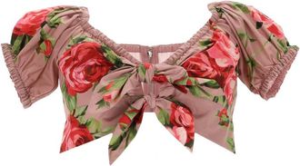 Dolce & Gabbana Bouquet Rose Print Top
