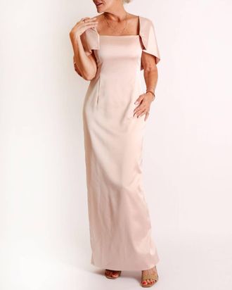 Camilyn Beth The Flora Gown In Blush Satin