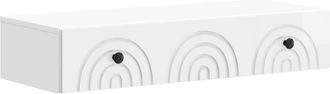 vidaXL Mesa Lateral Montada En La Pared 87,5 X 34,5 X 17 Cm Brillante Vidaxl