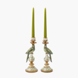 Mrs. Alice Parrot Candle Holders in Green at Nordstrom