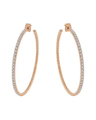 Sabrina Designs 2.5 Crystal Hoop Earrings