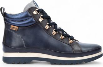 Pikolinos Pikolinos Womens Blue Leather Ankle Trainers Boots - Vigo