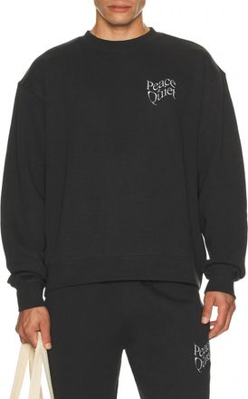 Museum of Peace and Quiet Warped Classic Crewneck Top In Black
