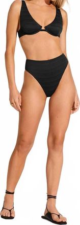 Vitamin A Barcelona Bottom In Black Seersucker Stripe