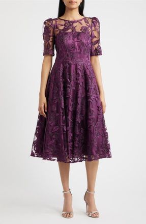Eliza J Beaded Cocktail Dress in Plum at Nordstrom, Size 12