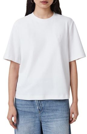 AllSaints Lisa Cotton Crewneck T-Shirt in Optic White at Nordstrom, Size X-Small