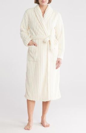 Nordstrom Rack Textured Plush Fleece Robe in Ivory Egret at Nordstrom Rack, Size X-Small
