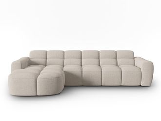 MICADONI Sof&aacute; esquinero izquierdo 4 plazas de tejido estructural arena